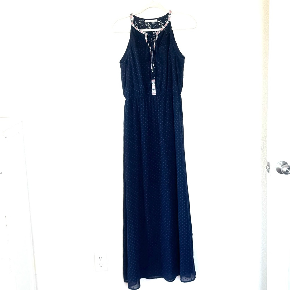 Daniel Rainn DR2 Maxi Dress Navy Geometric LOT OF 2 Size S Small - Picture 2 of 16